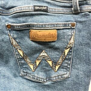 Wrangler Retro Men's 32x32 Low Rise Boot Cut Jeans Blue Denim Pocket Design